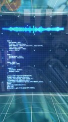Poster - Animation of digital interface with data processing over laboratory