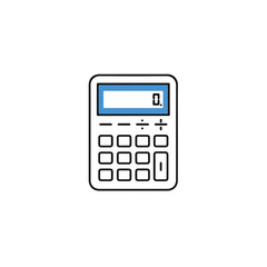 Fototapete - Calculator with a display showing zero.