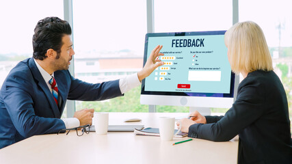 Poster - Customer feedback and review analysis by modish computer software for corporate business