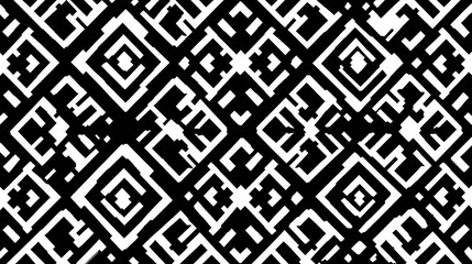 Poster - Seamless background for your designs. Modern black and white ornament. Geometric abstract pattern, no logos, no brands