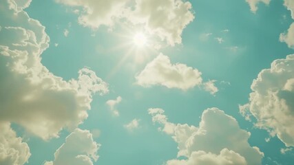 Wall Mural - A clear patch of sunlight breaks through the cloudy sky, offering a glimpse of warmth and hope