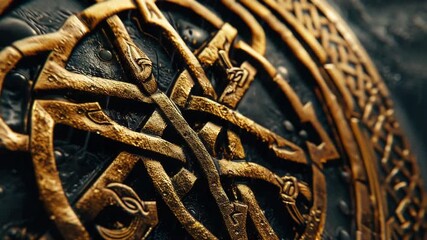 Wall Mural - a close-up view of a metal object featuring a star-shaped logo, suitable for use in various design a
