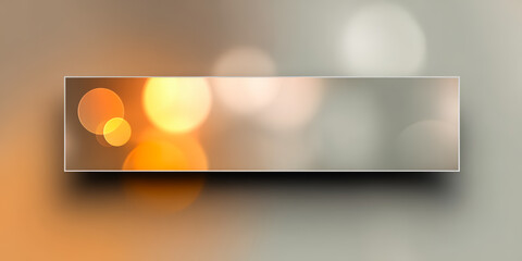 Poster - blurry image of a white and orange banner with a blurry background
