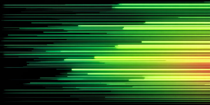 Green and yellow striped background with a black background