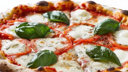 Aufkleber - A slice of pizza served on a plate with a crisp crust and melted cheese, perfect for a snack or meal