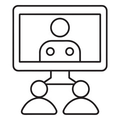 Poster - Virtual meeting interface with connected participants online conference video call