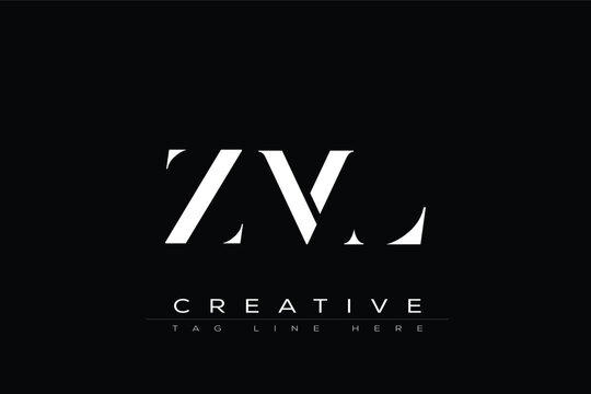 ZML abstract letter logo design. This logo is designed by three abstract letters.