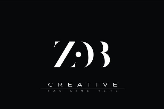 ZOB abstract letter logo design. This logo is designed by three abstract letters.