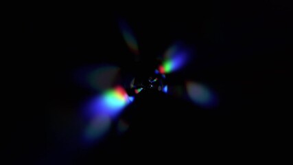 Leinwandbilder - Abstract animation, iridescent background with color refraction effect, 4k seamless looping video, 3d render
