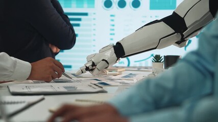 Poster - AI-powered assistant analyzing financial reports, helping business professionals refine strategy, and improving corporate forecasting. Noogenesis AI