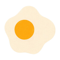Poster - PNG Simple fried egg illustration.
