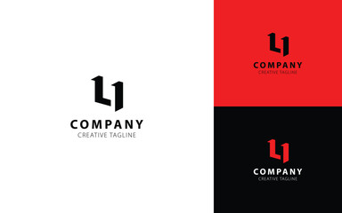 Poster - Monogram 3D logo with letter U in isometric top-left view for your business