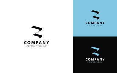 Poster - Monogram 3D logo with letter Z in isometric top-left view for your business