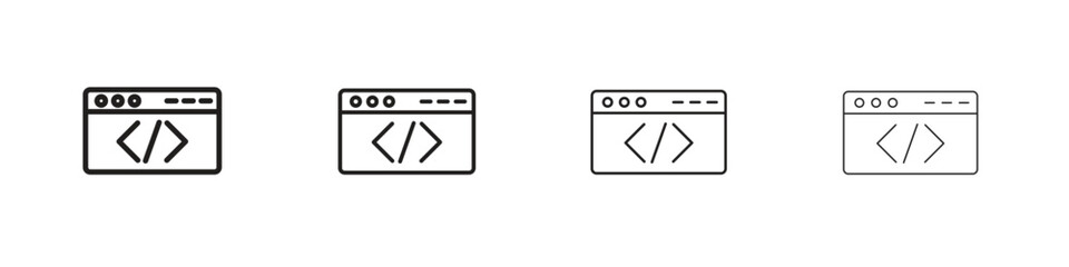 Web Code icon collection. Vector illustration EPS10.