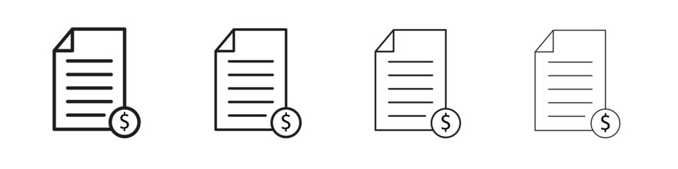 Invoice icon collection. Vector illustration EPS10.