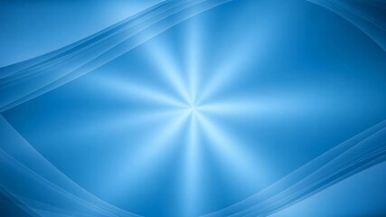 Poster - A captivating blue abstract background with a radiant burst of light creates a modern and visually appealing design