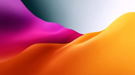 Poster - Colorful landscape with a purple line in the middle