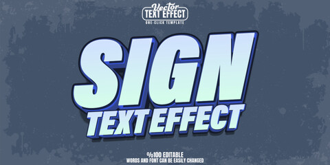 Poster - Retro editable text effect, customizable 70s and nostalgic 3d font style