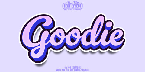 Poster - Retro editable text effect, customizable 80s and vintage 3d font style
