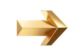 Wall Mural - A gold arrow pointing to the right