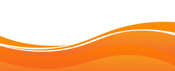 Poster - Vector orange line background curve element with white space for text and message design, overlapping layers, vector