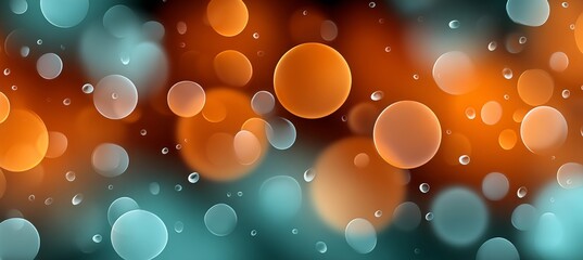 Poster - Stunning bokeh lights intertwining in a harmonious blend of orange and blue, abstract wallpaper art