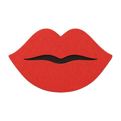 Wall Mural - png bold red lips illustration.