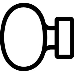 Poster - Cabinet knob outline icon vector