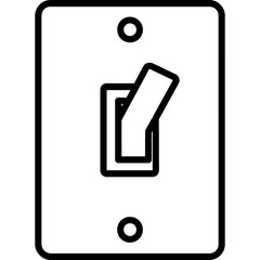 Poster - Light switch outline icon vector
