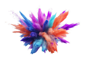 Poster - PNG Colorful powder explosion colorful artistic.