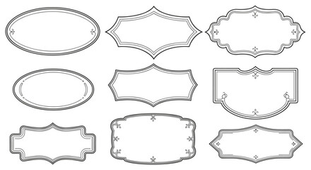 Leinwandbilder - Elegant collection of decorative frames, perfect for adding a touch of sophistication to invitations, labels, or creative design projects with vintage appeal.