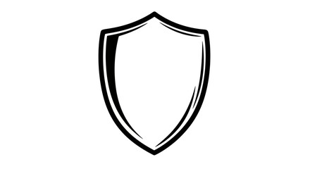 Poster - Vector shield icon vector graphic for security and protection design element in black and white simple illustration