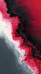 Poster - Red and black painting vertical background