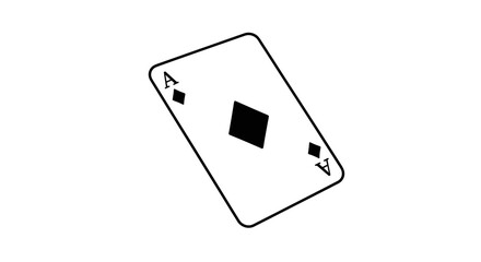 Poster - Vector ace of diamonds playing card illustration for casino games and poker tournaments and card game design asset