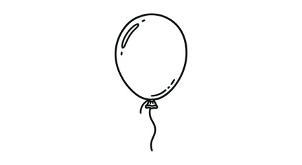 Poster - Vector outline balloon illustration for party decorations and celebration designs vector graphic element drawing