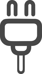Fototapete - Minimalist gray  of a power plug design icon. Vector illustration