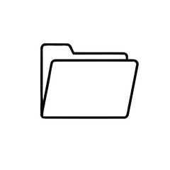 Fototapete - Outline of a File Folder Icon for Organizing Documents and Information