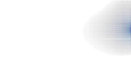 Poster - A halftone pattern with a gradient of dark blue dots creates a modern and abstract background isolated on white background