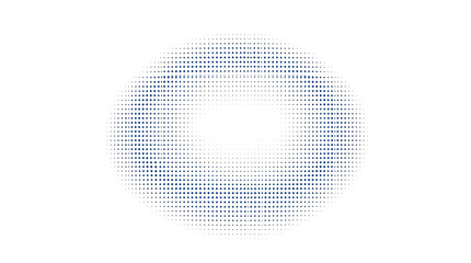 Poster - A blue halftone pattern on a white background creates a modern and abstract design