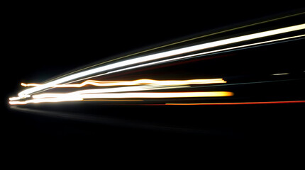 Poster - The light trails create a mesmerizing display of speed and motion, blurring the line between reality and abstraction against the dark canvas of the night