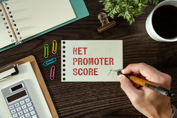 Poster - Net Promoter Score paper image. Ideal for Business and Marketing, excellent for articles on customer loyalty, business strategy, and satisfaction metrics.