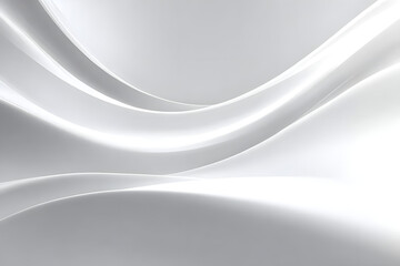 Poster - Sleek Minimalism, White and Gray Backdrop Ideal for Dynamic Presentations, Posters, and Templates with Fluid Patterns