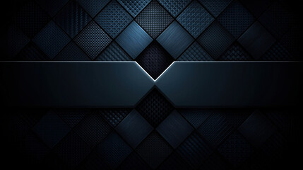 Poster - Dark geometric pattern with contrasting light area creating visual balance