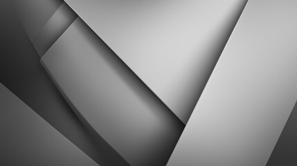 Poster - Modern geometric shapes and lines create a striking monochromatic abstract design