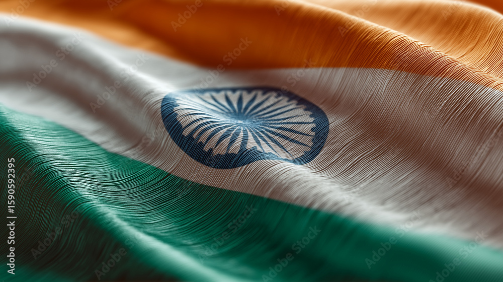 Waving Indian Tricolor National Flag – Patriotic Symbol of Freedom and ...
