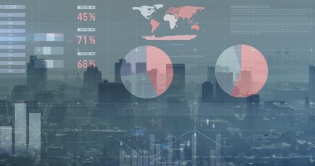 Poster - Opening hazy aerial view sending dashboard overlay fading in, showing charts tracking market trends