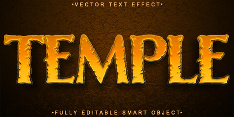 Poster -  Ancient Egyptian Temple Mummy Pharaoh History Culture Style Design Vector Fully Editable Smart Object Text Effect