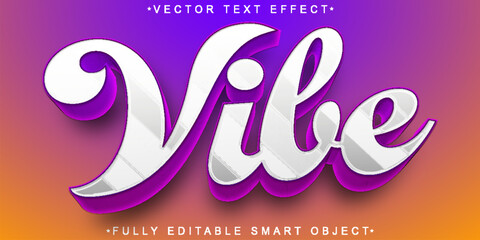 Poster -  Chill Dreamy Vibe Mood Aesthetic Energy Flow Style Design Vector Fully Editable Smart Object Text Effect