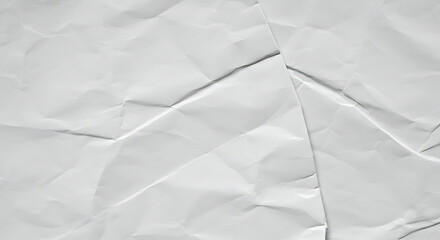 Leinwandbilder - Abstract White Crumpled Paper Texture with Creases and Folds Suitable for Backgrounds and Graphic Design Projects or as a Layer