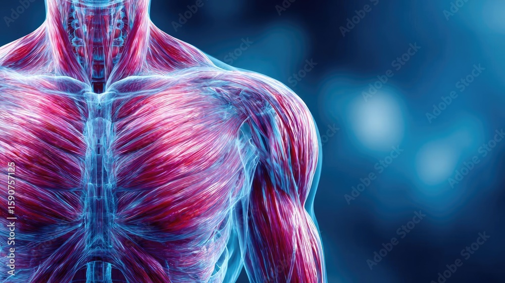 Muscle imbalance with joint stiffness concept. Anatomical illustration ...